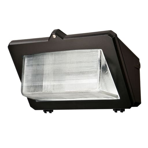 Cooper Lighting - Lumark WPS40 Wal-Pak 400W HPS Multi-Tap Borosilicate Glass Wall Mount, w/Lamp Bronze, Hinged Removable Door