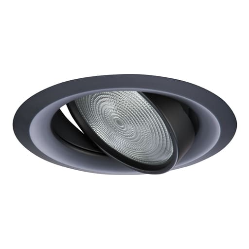 Cooper Lighting - Halo 6170BK 5" Black Adjustable Gimbal & Trim Ring 25-degree max. tilt