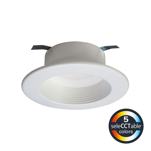 Cooper Lighting - Halo RL4069S1EWHR 4" Retrofit LED Module, 120V, 600 Lumens, 90CRI, Selectable CCT,Matte White