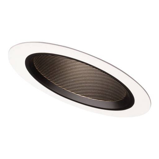 Cooper Lighting - Halo 498P 6" Trim Baffle - Slope Ceiling Trim White Trim with Black Coilex Baffle