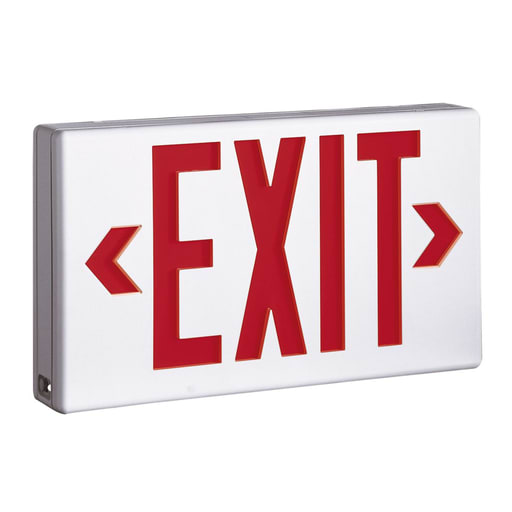 Cooper Lighting - Sure-Lites LPX7 LED Exit Light, Universal Face, Red & Green Letters, Self-Powered, White Housing
