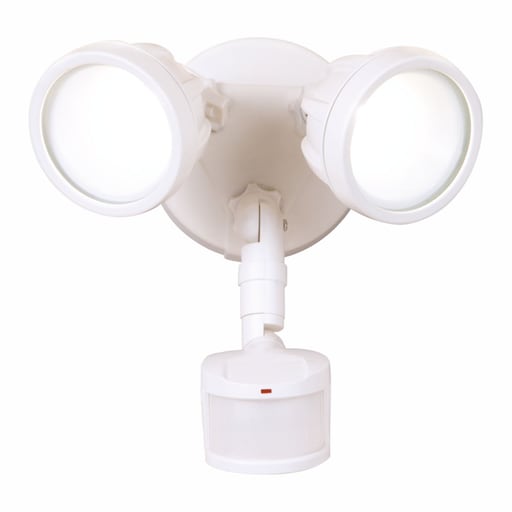 Cooper Lighting - Halo MST18R17LW LED Twin Head Motion Sensor Floodlight, 1600 Lumens, 5000K CCT, White