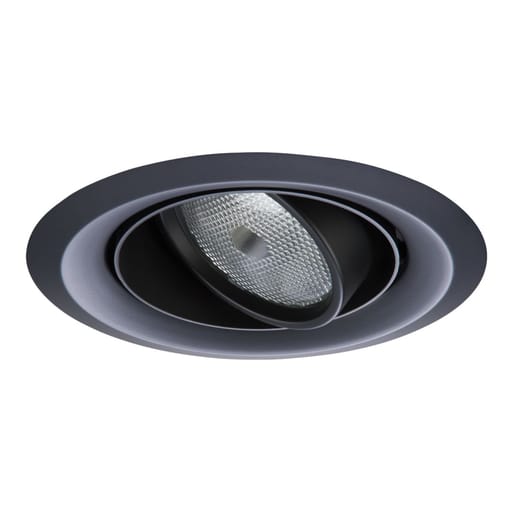 Cooper Lighting - Halo 6215BK 6" Black Adjustable Double Gimbal & Trim Ring 35-50-degree max. tilt