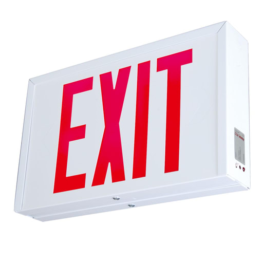 Cooper Lighting - Metalux SLX7SD Self-Powered, Exit Sign, Steel Housing, Self Diagnostic, Universal 2 face & red/green