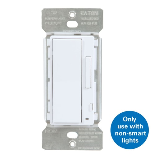 Cooper Lighting - Halo HIWMA1BLE40AWH Home™ In-Wall Smart Dimmer, Bluetooth Mesh Wireless Control, White