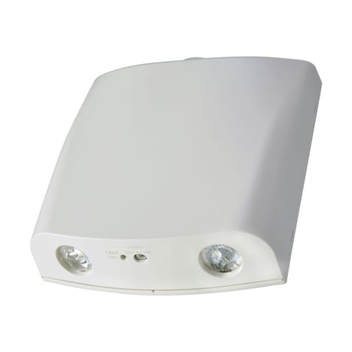 Cooper Lighting - Metalux SELDWA50WHSD 2 Rotable Heads, NiCad, Self Diag. Wet Location, 50 ft. coverage, White