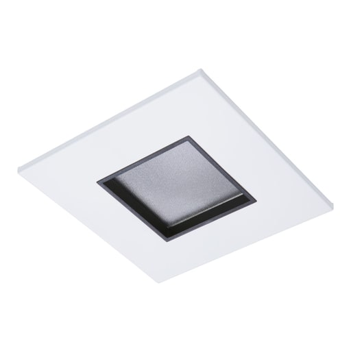 Cooper Lighting - Halo TL44S2GMWBB 2" square lens pinhole ML4 trim, matte white flange, black lens frame