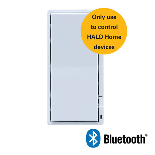 Cooper Lighting - Halo HIWACS1BLE40AWH Home™ In-Wall Accessory Dimmer, 1st generation, Bluetooth Mesh wireless control 4.0, White Finish