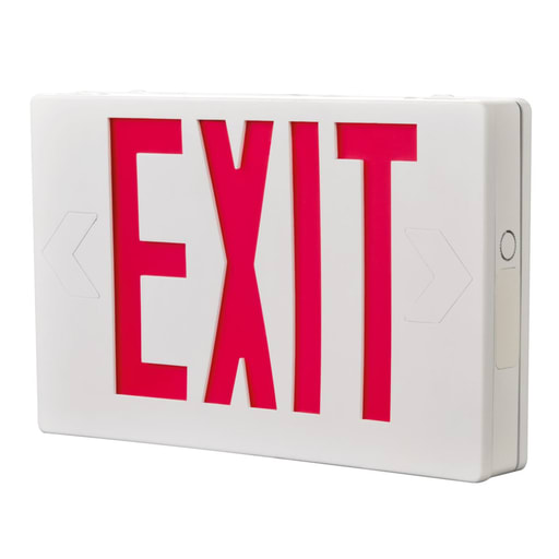 Cooper Lighting - Sure-Lites APX7G LED Exit Sign, Nickel Cadmium Battery, White Housing w/ Green Letters