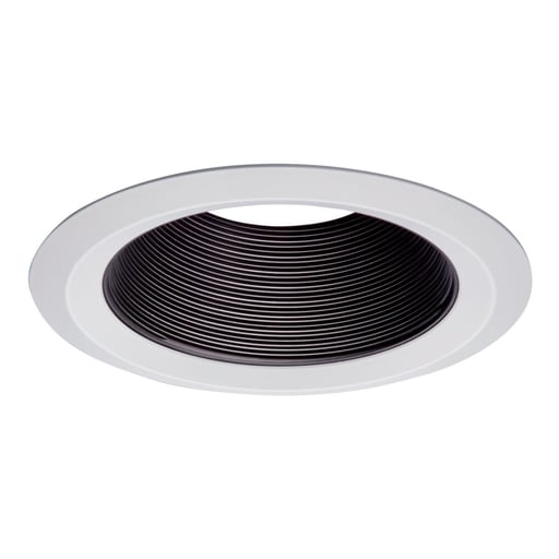 Cooper Lighting - Halo 6109BB 6" Black Plastic Tapered Coilex® Baffle, White Self-Flange Ring