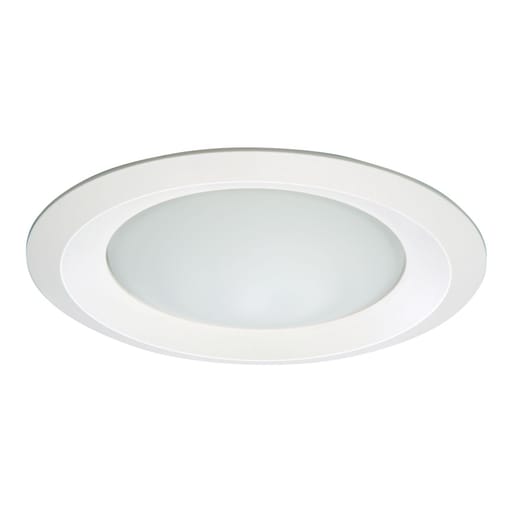 Cooper Lighting - Halo 6150WH 6" Frost Dome Glass Lens, White Plastic Self-Flange Ring, Showerlight
