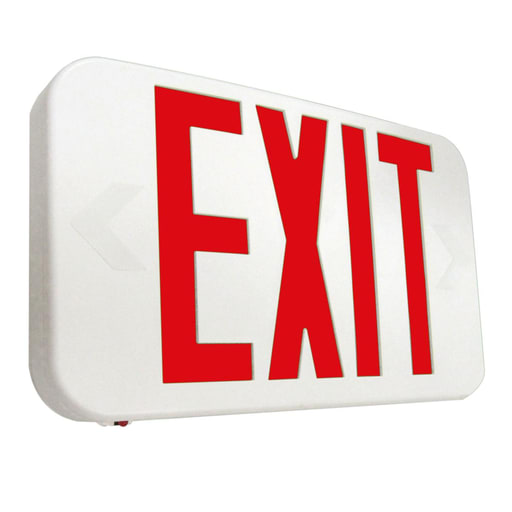 Cooper Lighting - Sure-Lites APX7R LED Exit Sign, Nickel Cadmium Battery, White Housing w/ Red Letters