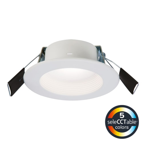 Cooper Lighting - Halo RL4069S1EWHDM 4" Retrofit Baffle-Trim LED Module, 600 Series, 90CRI, CCT Selectable, Direct Mount