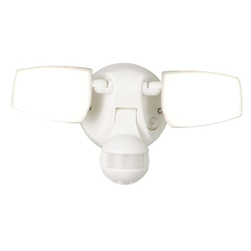 Cooper Lighting - Halo MST28VCW PC LED Twin Head Flood Light, Motion Activated, 2200 Lumens, Selectable CCT, White