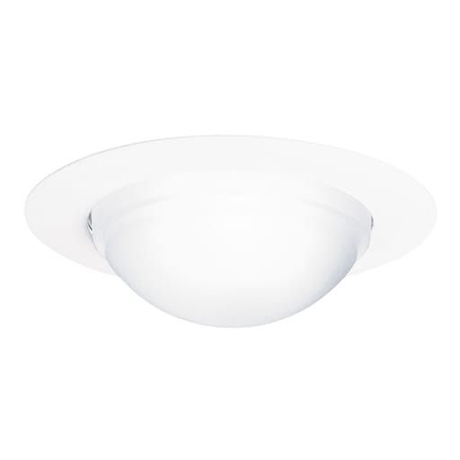 Cooper Lighting - Halo 172PS 6" Trim Showerlight with Dome Lens and Reflector - Socket Supporting Wet Location & Air-tite Listed White Trim with Frosted Glass Dome