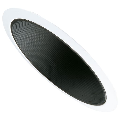 Cooper Lighting - Halo 456P 6" Trim Baffle Trim for Slope Ceiling White Trim with Black Baffle
