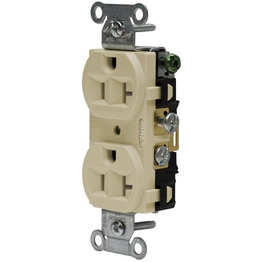 Hubbell Wiring Device - HWDK 5362AI RCPT, DUP SB, HUBPRO, 2