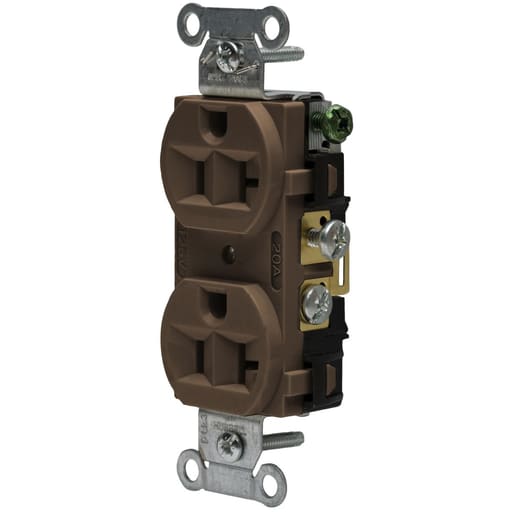 Hubbell Wiring Device - HWDK 5362AB RCPT, DUP SB, HUBPRO, 2