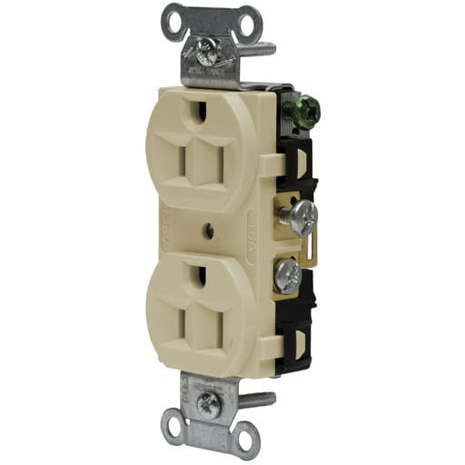 Hubbell Wiring Device - HWDK 5262AI RCPT, DUP SB, HUBPRO, 1