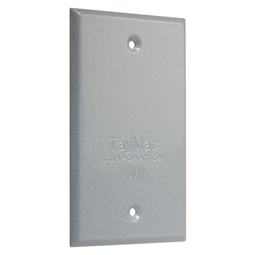 Taymac / Hubbell - Bell BC100S Rectangular Blank Cover Silver