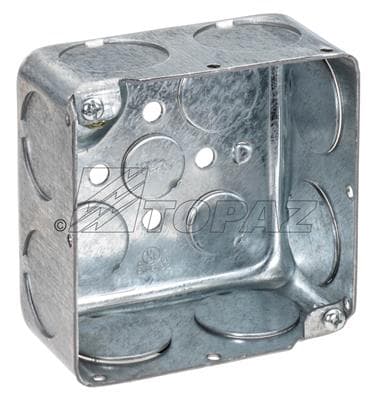 TOPAZ - TPZ D4455 4" SQ BOX STL 2-1/8" DP 1