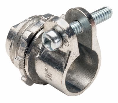 TOPAZ - Topaz Corp 158 3 Inch Die-Cast Zinc Squeeze Type Straight Flexible Metallic Conduit Connector