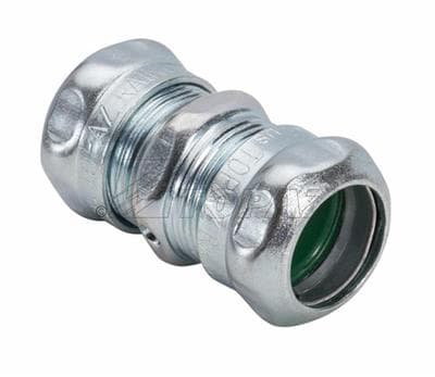 TOPAZ - Topaz Corp 661SRT 1/2 Inch Compression Zinc Plated Steel EMT Coupling