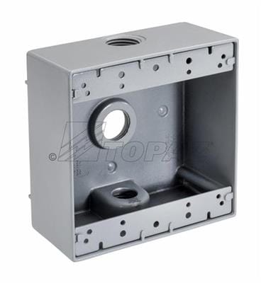 TOPAZ - TPZ WB2350 1/2" 3 HOLE 2-GANG WEATH
