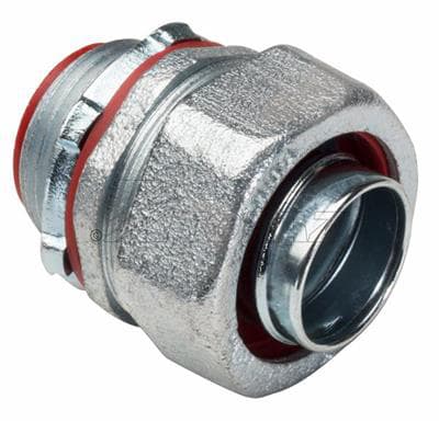 TOPAZ - Topaz Corp 473S 1 Inch Zinc Plated Malleable Iron Straight Insulated Throat Liquidtight Connector