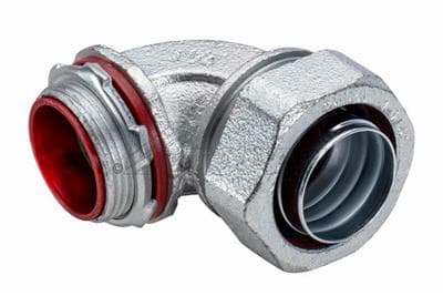 TOPAZ - Topaz Corp 496S 2 Inch Zinc Plated Malleable Iron 90 Degrees Insulated Throat Liquidtight Connector