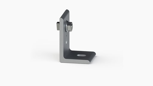Unirac Inc - Unirac 304001C SolarMount L-Foot, Serrated, w/ T-Bolt, Clear Anodized Aluminum
