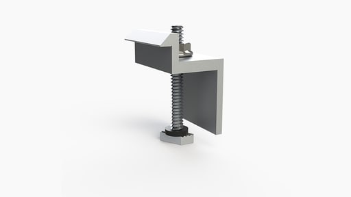 Unirac Inc - Unirac 302022D SolarMount End-Clamp CLR AL, fits 33mm-36mm (1.30"-1.42") - Dark Bronze Anodized (Black) Aluminum