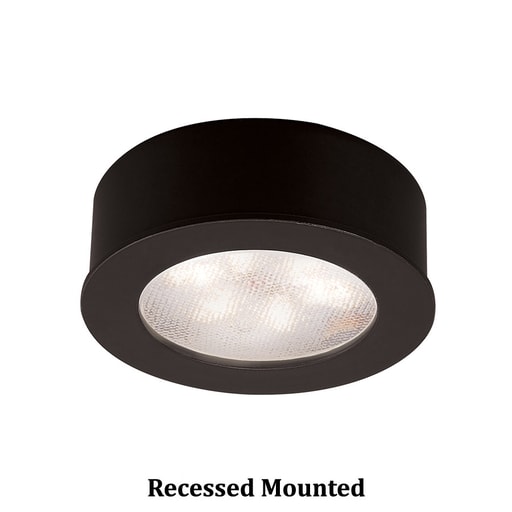 Wac Lighting - WAC Lighting HR-LED87-BK LEDme® Round Button Light, 3000K - Black