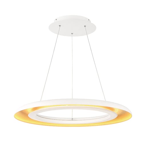 Wac Lighting - WAC PD-21828-WT/GR OMEGA 28" RIBBED PENDANT 3000K