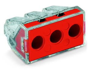 Wago - Wago 773-173 PUSH WIRE® 3-Port (RED) Junction Box Wire Connector, #14-#10 Solid/Stranded (50/Box)