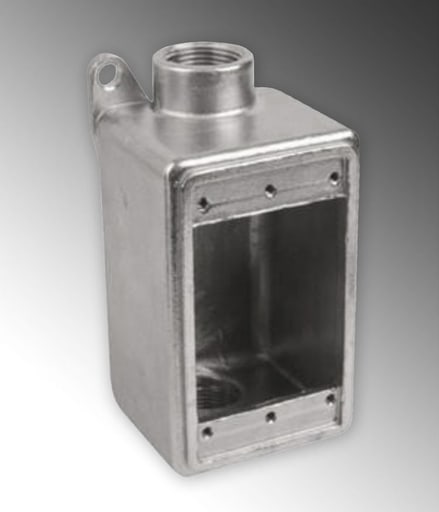 Cal Pipe - Calpipe Industries, Inc. S60700FDCS 3/4 Inch Stainless Steel 1-Gang Device Box