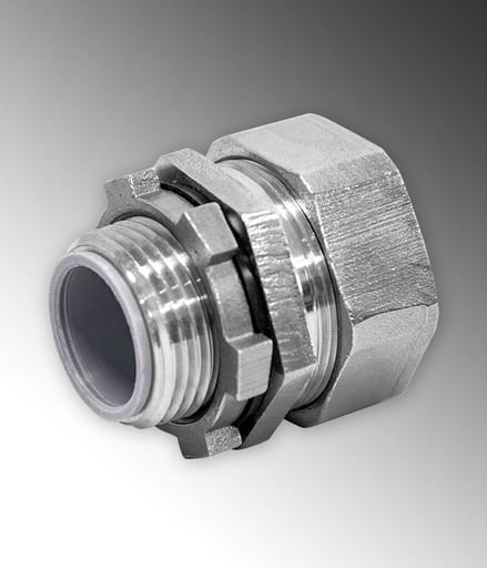 Cal Pipe - Calbrite S62000FCS0 2" Stainless Steel Flexible Conduit Connector, Straight Male