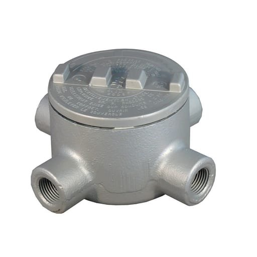 OZ-Gedney Co. - O-Z/Gedney GUAC-75 3/4 Inch Aluminum Cover Malleable Iron Body Conduit Outlet Box