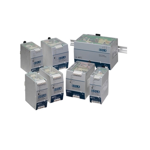 Appleton Electric - Sola Hevi-Duty SDN10-24-100C Compact DIN Rail Power Supply. Output: 24Vdc, 10A (240W)
