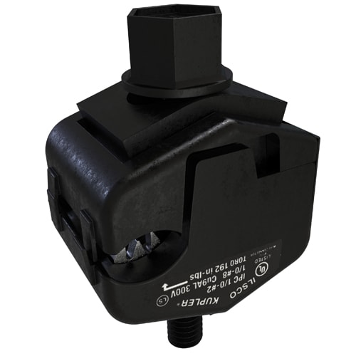 Ilsco - Ilsco IPC-1/0-2 KUP-L-Tap Insulation Piercing Copper Connector, Dual Rated, Main Conductor Range 1/0-8, Tap Range 2-8, Tin Plated, UL, CSA