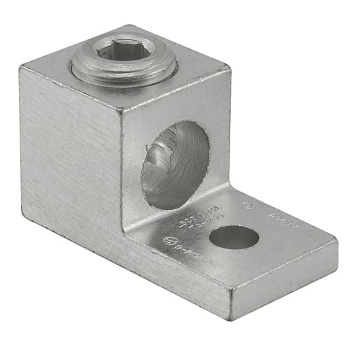 Ilsco - Ilsco TA-250 Aluminum Mechanical Lug, Conductor Range 250-6, 1 Port, 1 Hole, 5/16in Bolt Size, Tin Plated, UL, CSA