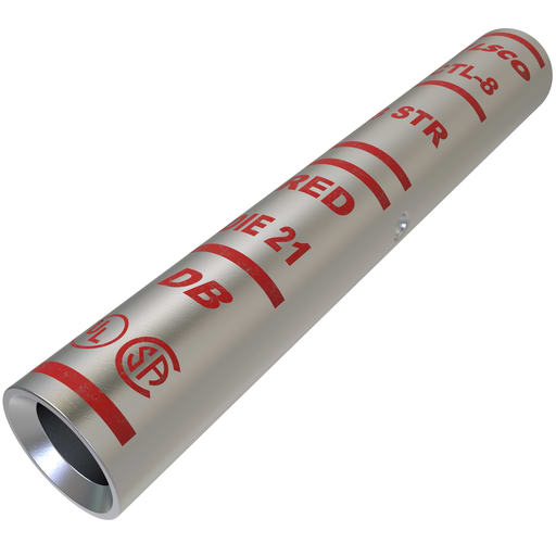 Ilsco - Ilsco CTL-8 SureCrimp® Copper Compression Sleeve, Conductor Size 8, Long Barrel, Tin Plated, UL, CSA