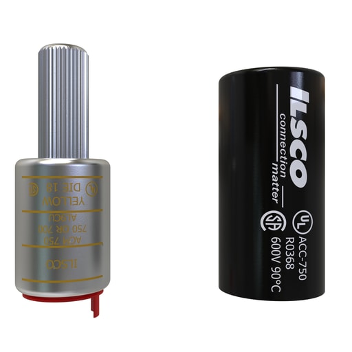 Ilsco - Ilsco ACM-750 Aluminum Compression Pigtail Adaptor, Conductor Size 750, Tin Plated, UL, CSA