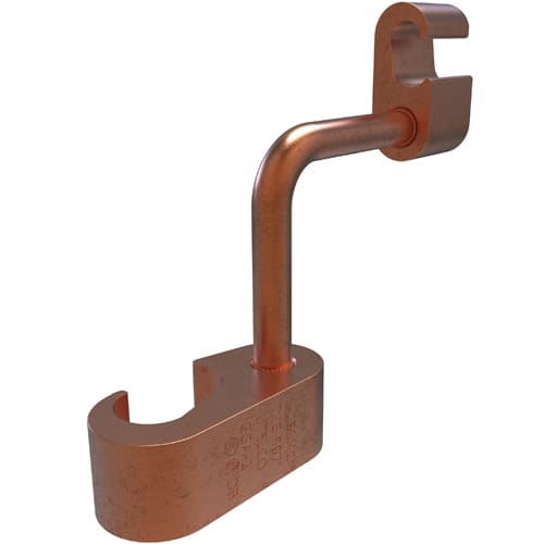 Ilsco - ILSCO GGA-2 1 AWG to 250 kcmil Run 6 to 2 AWG Tap 1/2 to 5/8 Inch Rod Copper Alloy Grounding Grid Tap Connector