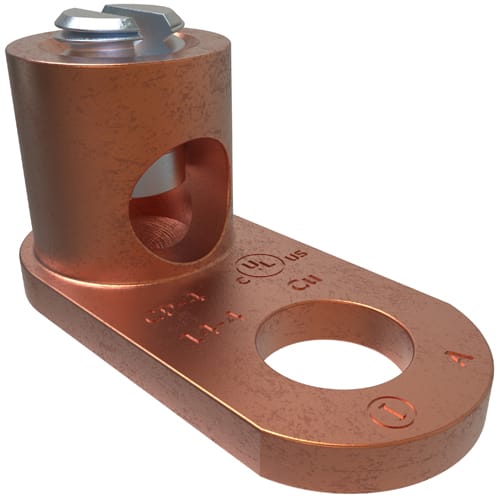 Ilsco - Ilsco CP-4 Copper Post Connector, Conductor Range 4-14, 1/4in Bolt Size, UL, CSA