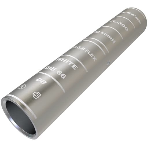 Ilsco - Ilsco CTL-300 SureCrimp® Copper Compression Sleeve, Conductor Size 300, Long Barrel, Tin Plated, UL, CSA