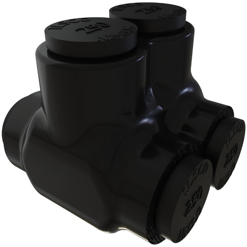 Ilsco - Ilsco PBTD-2-250 Nimbus Insulated Aluminum Multi-Tap Connector, Conductor Range 250-6, 2 Ports, Dual Sided Entry, Tin Plated, UL, CSA