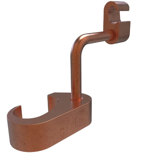 Ilsco - ILSCO GGA-4 250 to 500 kcmil Run 6 to 2 AWG Tap 1/2 to 5/8 Inch Rod Copper Alloy Grounding Grid Tap Connector