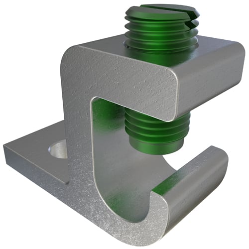 Ilsco - Ilsco GBL-1/0 Aluminum Lay-in Ground Lug, Dual Rated, Conductor Range 1/0-14, Tin Plated
