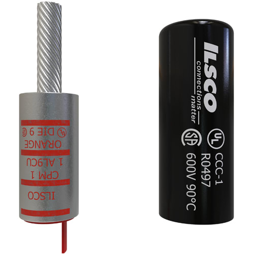 Ilsco - Ilsco CPM-1 Copper Compression Pigtail Adaptor, Conductor Size 1, Tin Plated, UL, CSA